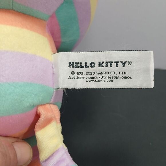 Gund Hello Kitty Striped Rainbow Cat Costume Plush Stuffed Animal Pastel Sanrio - Picture 3 of 4